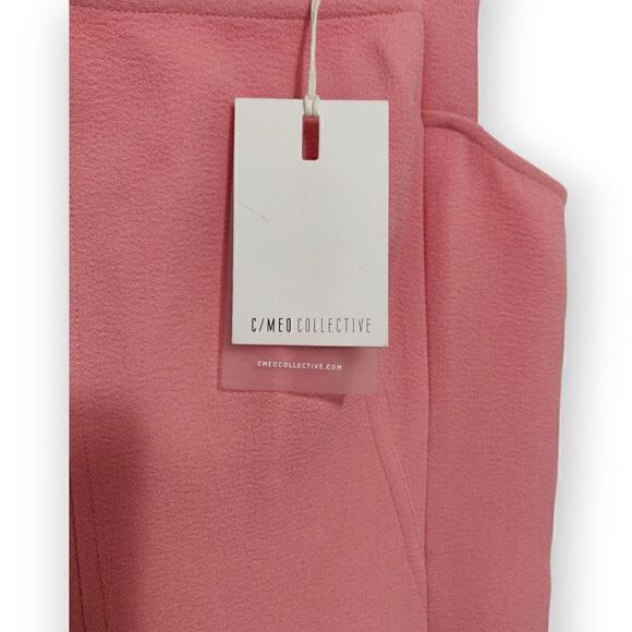 New C/MEO Consumed Split-Front Pink Midi Dress L 8 - Picture 8 of 15